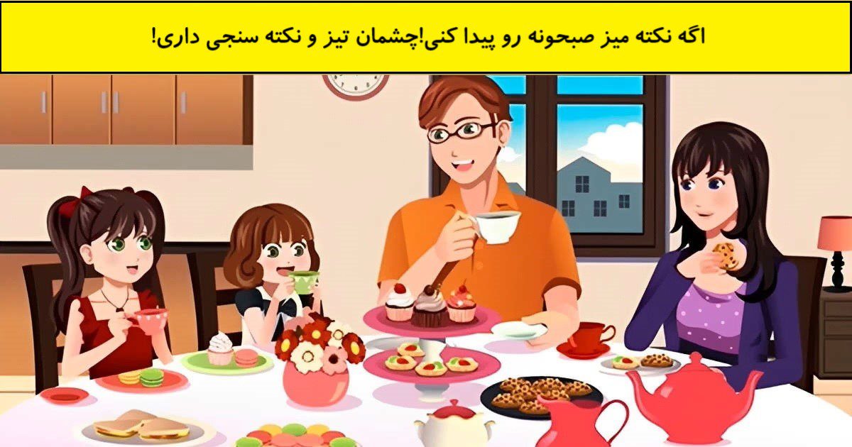 آزمون شناسایی نکته میز صبحونه.1
