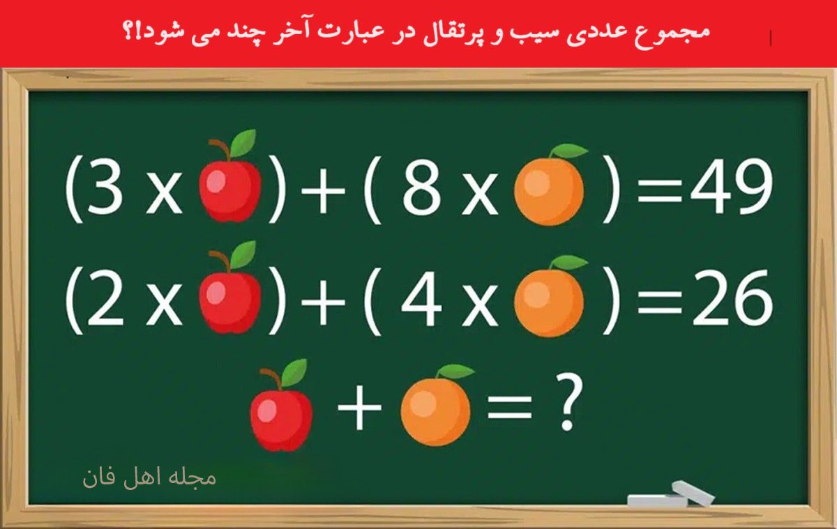 تست با سوال ریاضی جذاب