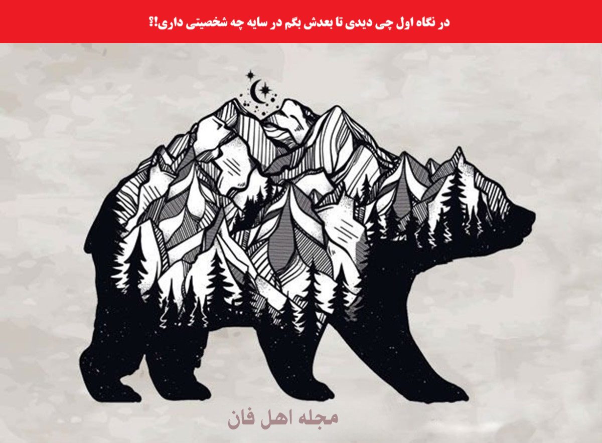تست شخصیت شناسی تصویر خرس و کوهستان
