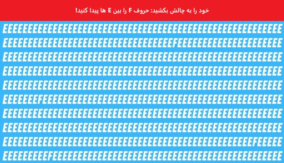 آزمون شناسایی حروفF