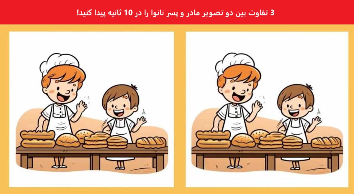 آزمون شناسایی تفاوت نانواها