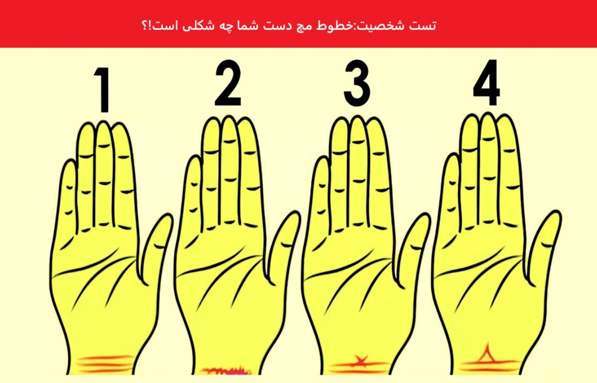 تست شخصیت با خطوط مچ دست