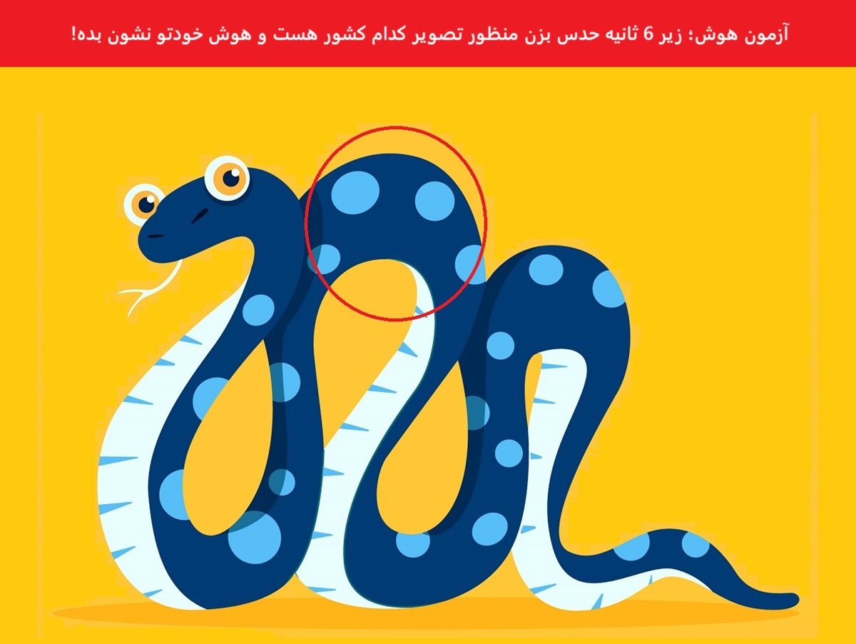 تست هوش یافتن اسم کشور با تصویر