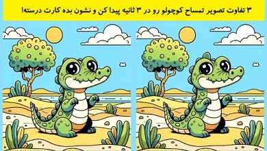 3 تفاوت تصویر تمساح کوچولو