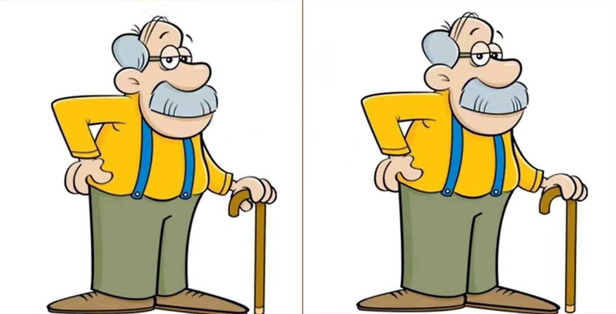 آزمون شناخت تفاوتهای تصویر پیرمرد-1