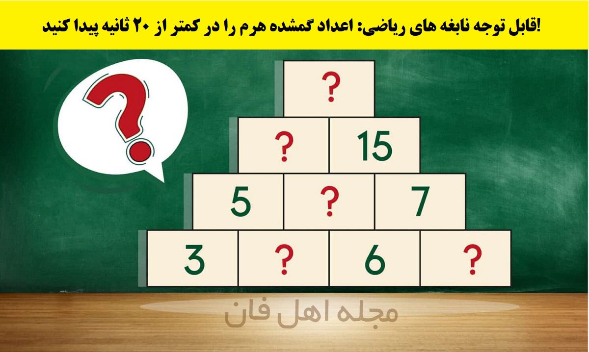 سوال هوش ریاضی با اعداد هرم