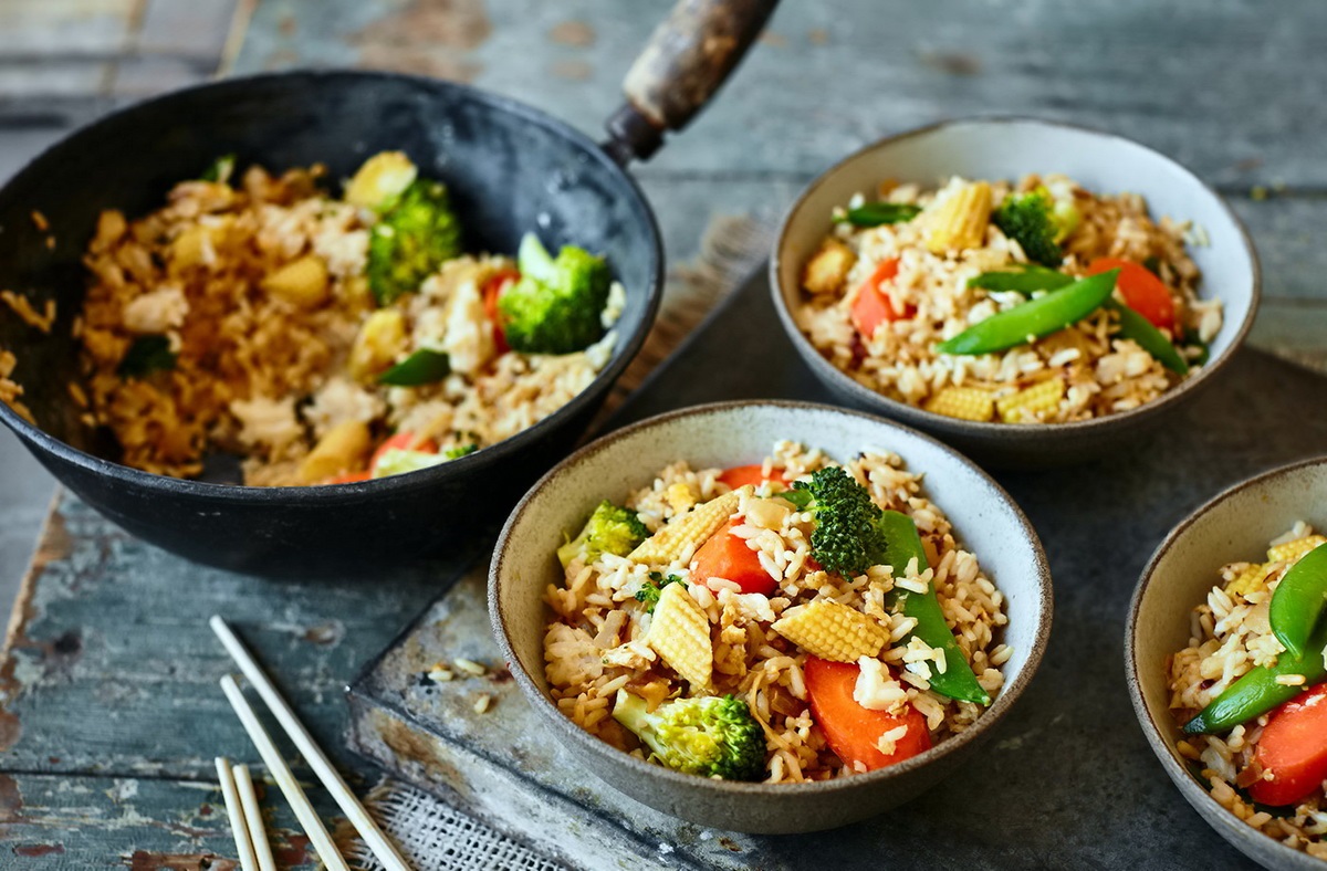 مصرف برنج بدون چاق شدن-سبزیجات بیشتر و برنج کمتر