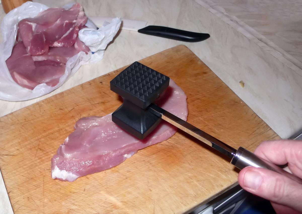 پختن سریع‌ گوشت-کوبیدن گوشت