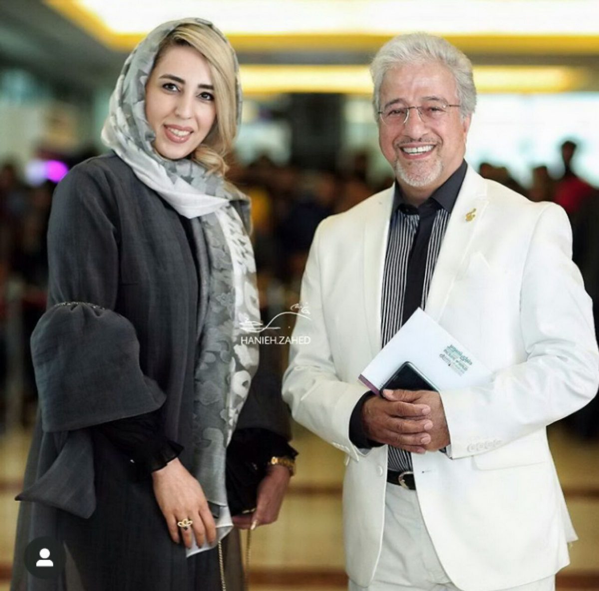 علیرضا خمسه و همسرش