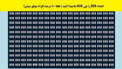 تست قدرت دید با عدد 888