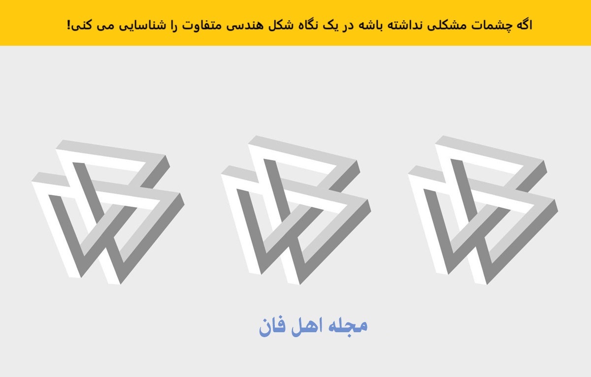 آزمون شناسایی شکل هندسی متفاوت