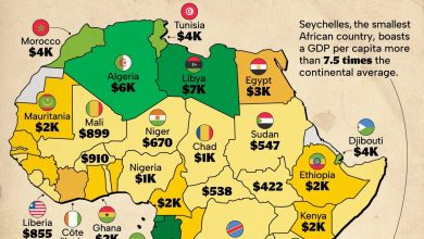 سرانه تولید ناخالص داخلی کشورهای آفریقایی در سال ۲۰۲۴ + نقشه