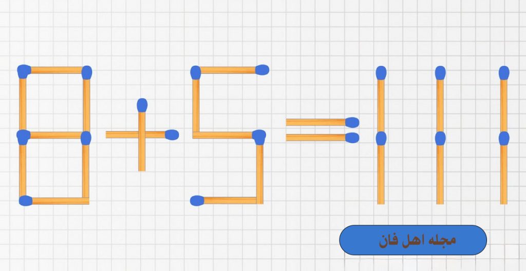 تست هوش ریاضی با جابجایی کبریت-1