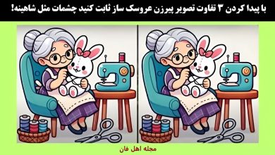 آزمون شناسایی تفاوت پیرزن خیاط