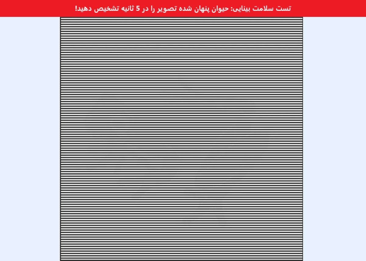 تست سلامت بینایی با حیوان مخفی