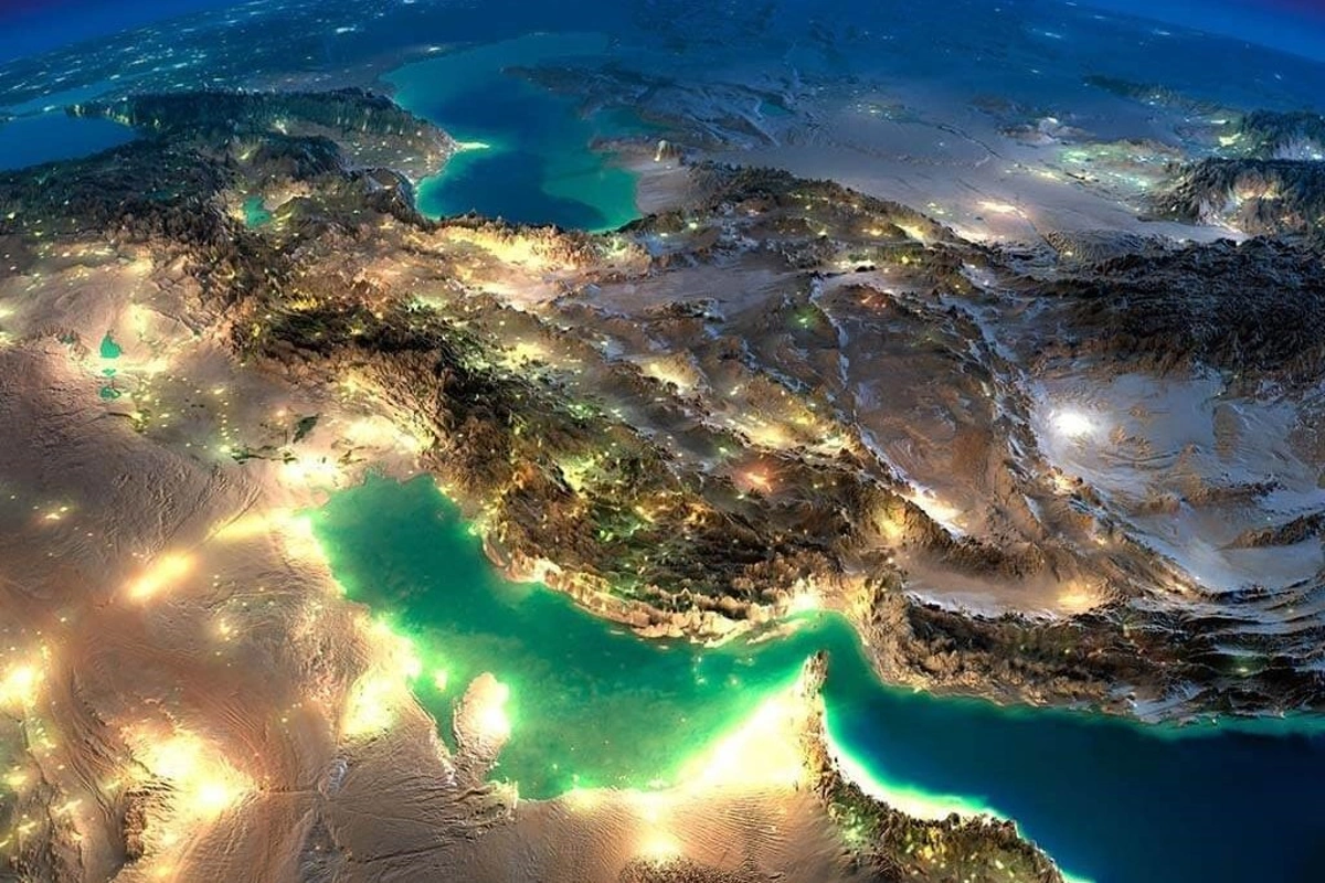 نقشه هوایی خلیج فارس