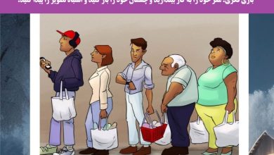 بازی فکری اشتباه تصویری افراد در صف فروشگاه