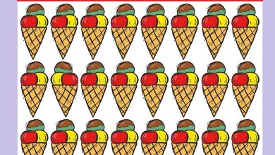 تست بینایی یافتن اسکوپ بستنی رنگی متفاوت